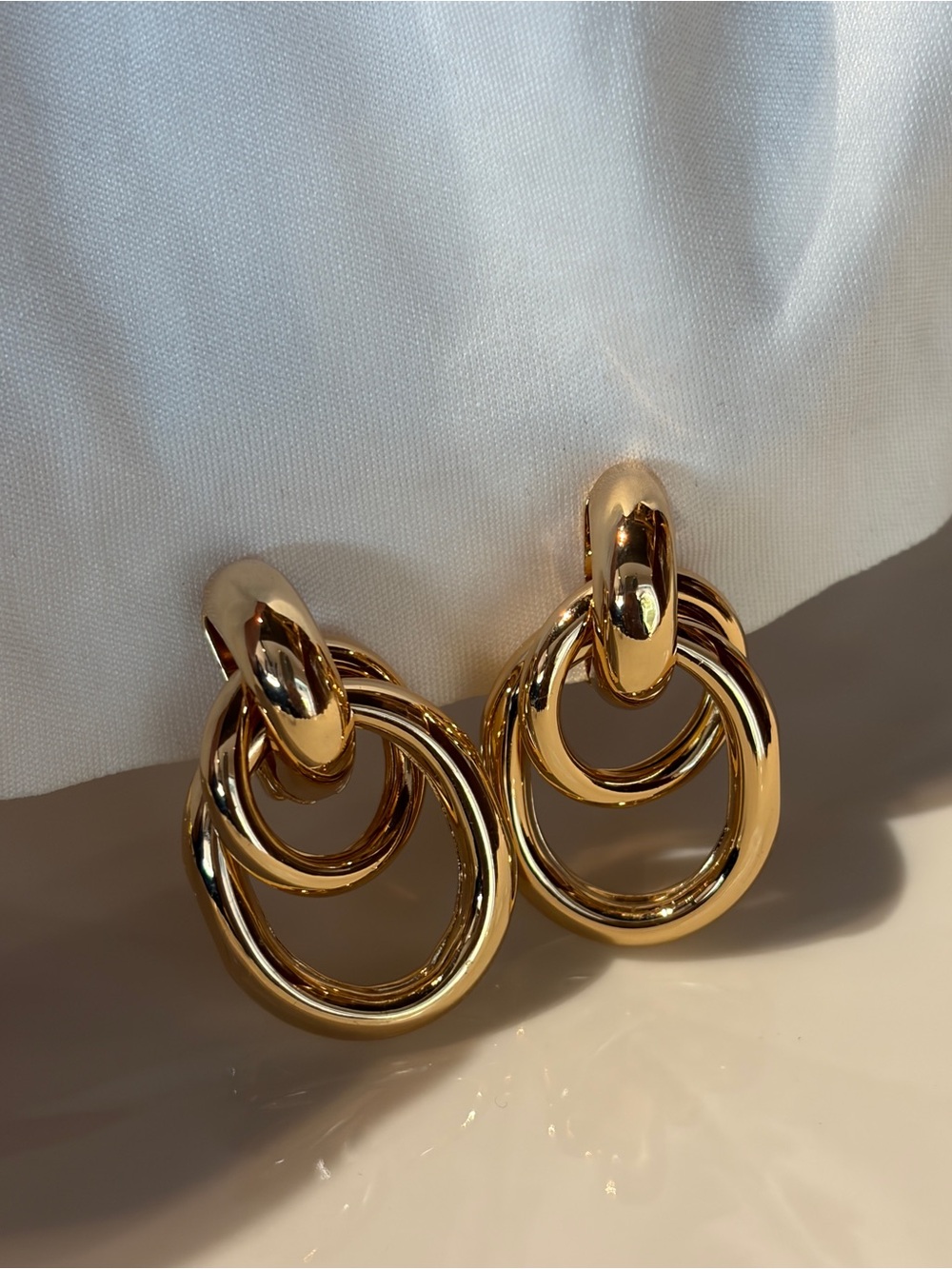 New Gold Filled Knot Intertwined Drop Earrings
18K Gold Filled over Brass